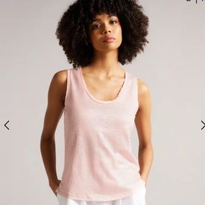Ted Baker London Lavanna Linen Scoop Neck Tank 1 (US 4)